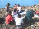 Painting Plein Air  with the Inuit kids of  Ittoqqortoomiit East Greenland. Photo